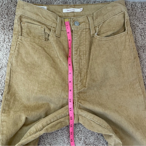 Levi's Premium Ribcage Boot Corduroy Flared Bootcut Pants in Iced Coffee Size 27 - Picture 13 of 16